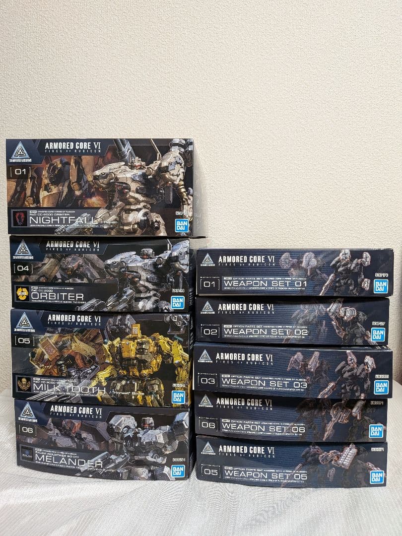 30MM アーマード・コアVI 本体4種＋ウェポンセット5種