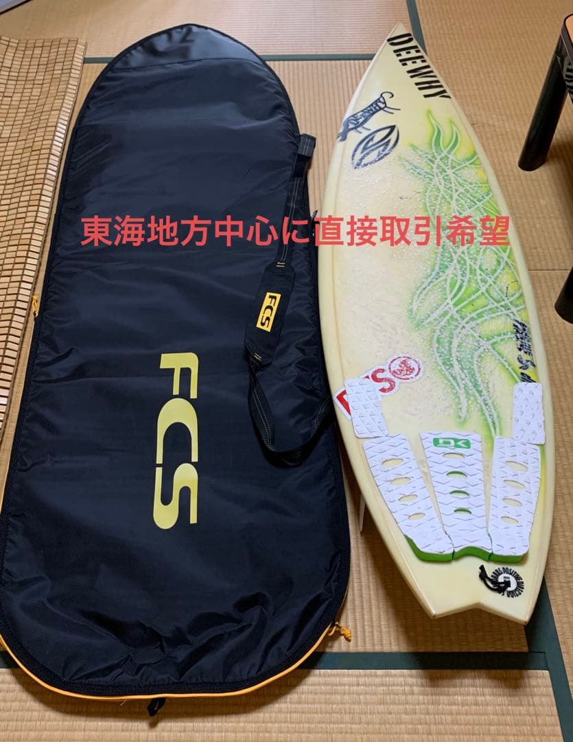 訳あり6.1feet ショートボード EPS フューチャーフィン2本、ケース付き