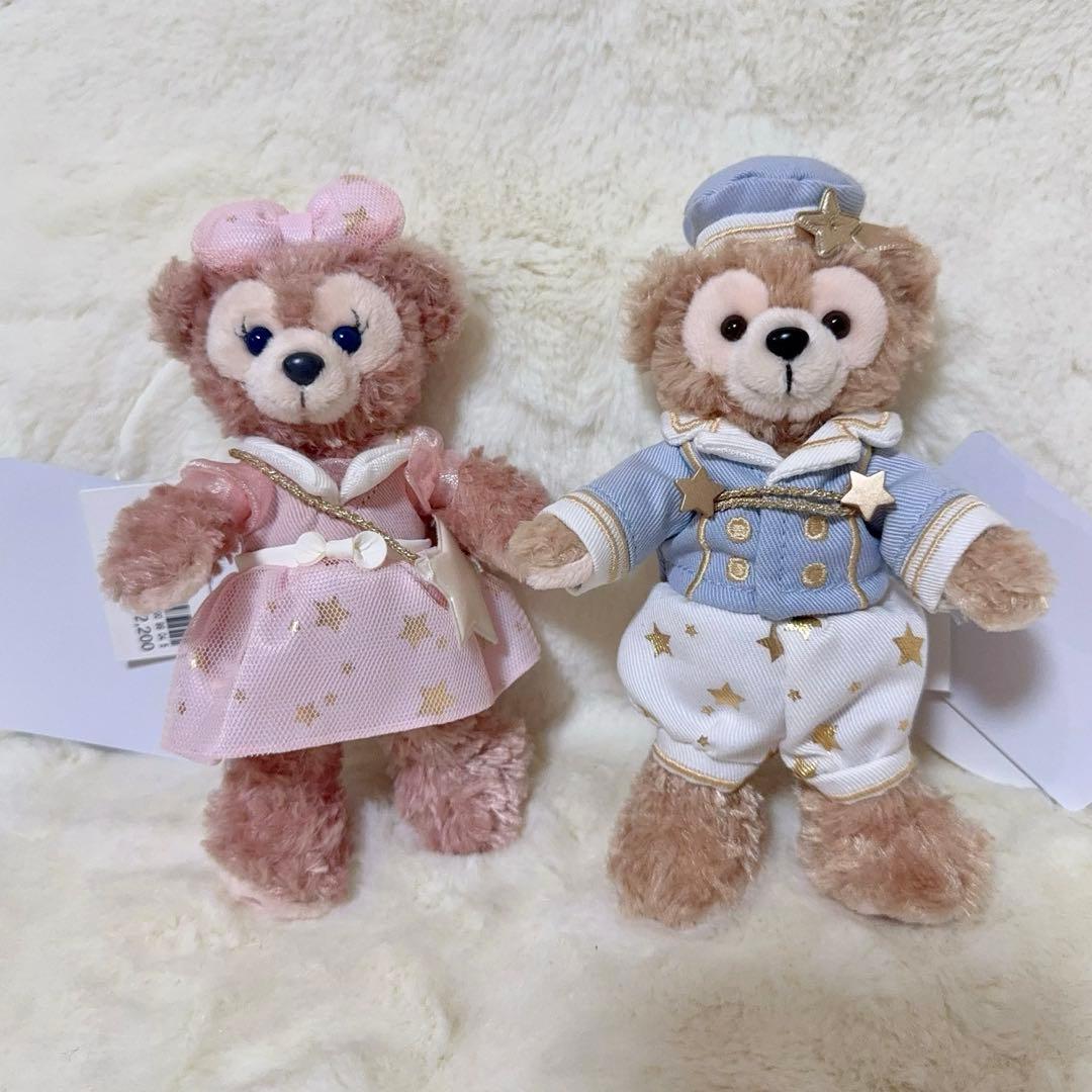 ダッフィー&シェリーメイ　ぬいぐるみバッジ　スターリードリームス　20周年