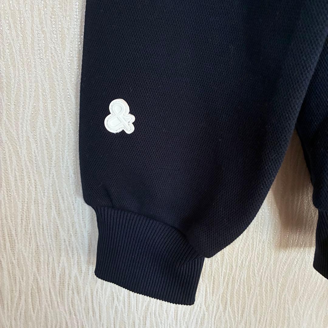 美品 and per se アンパスィ ネイビー スウェット M ゴルフウェア