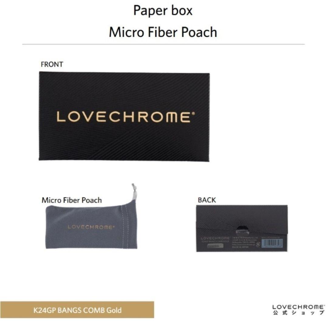LOVECHROME　ラブクロム　K24GP　ヘアコーム　ゴールド 折りたたみ
