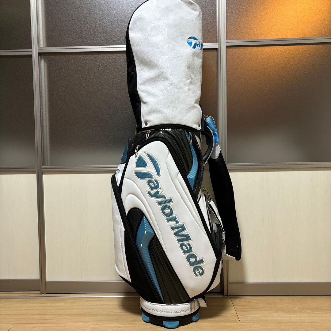 TaylorMade キャディバッグ ブラック×ホワイト×ブルー