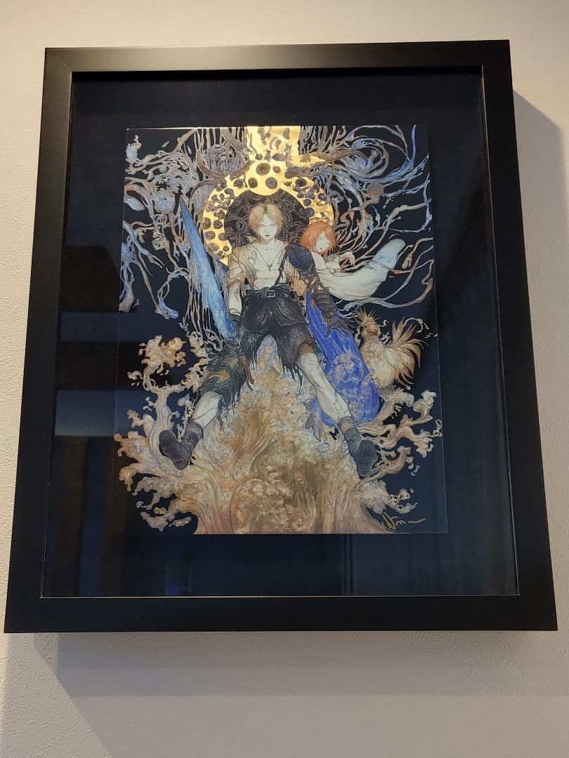 u*1様 天野喜孝 FFX 絵画 WATER WARRIOR 漆 セミオーダー