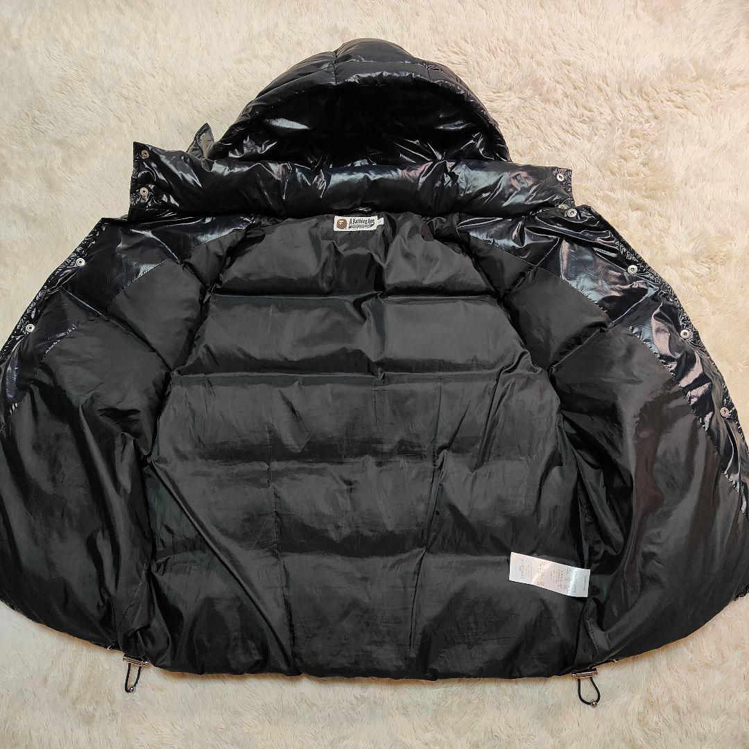 極美品✨カモフラ✨アベイシングエイプ 金属ロゴ 2WAY ダウンベスト ブラック