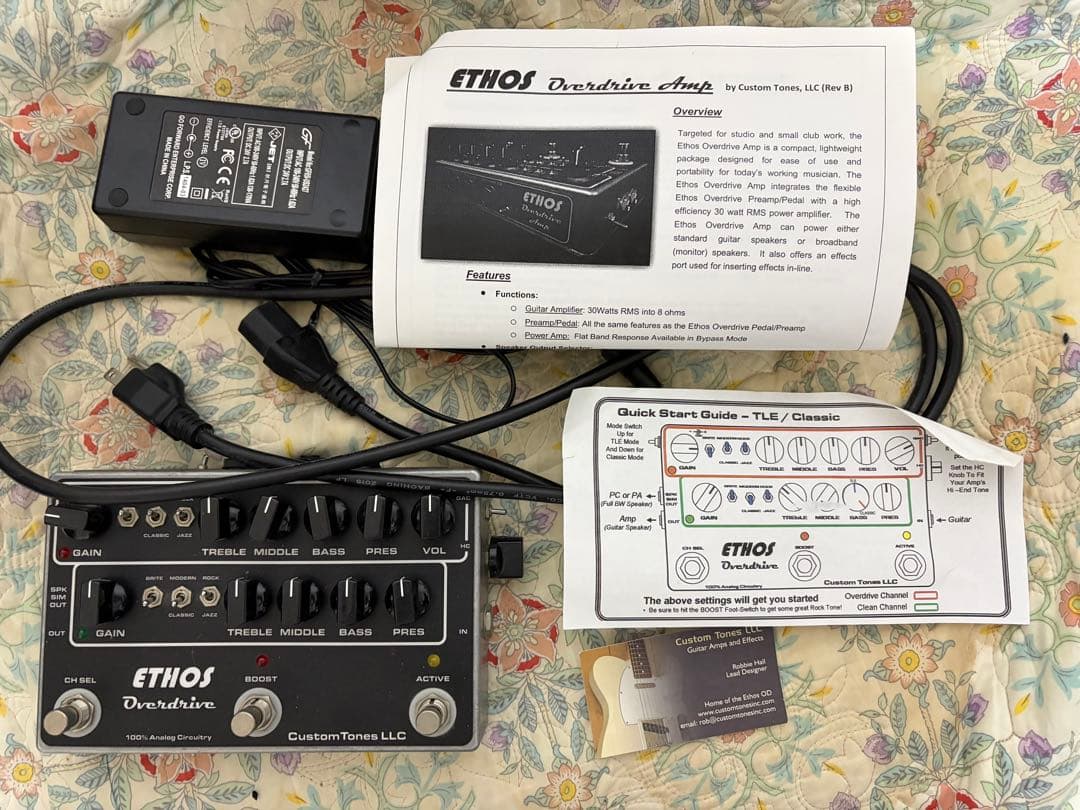 ギター ETHOS OVERDRIVE AMP TLC switch