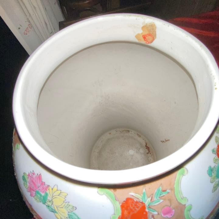 1992さま感謝‼️風水最強‼️宮中貴族美人囲碁図　鳳凰❌花　在銘中國窯蔵壺