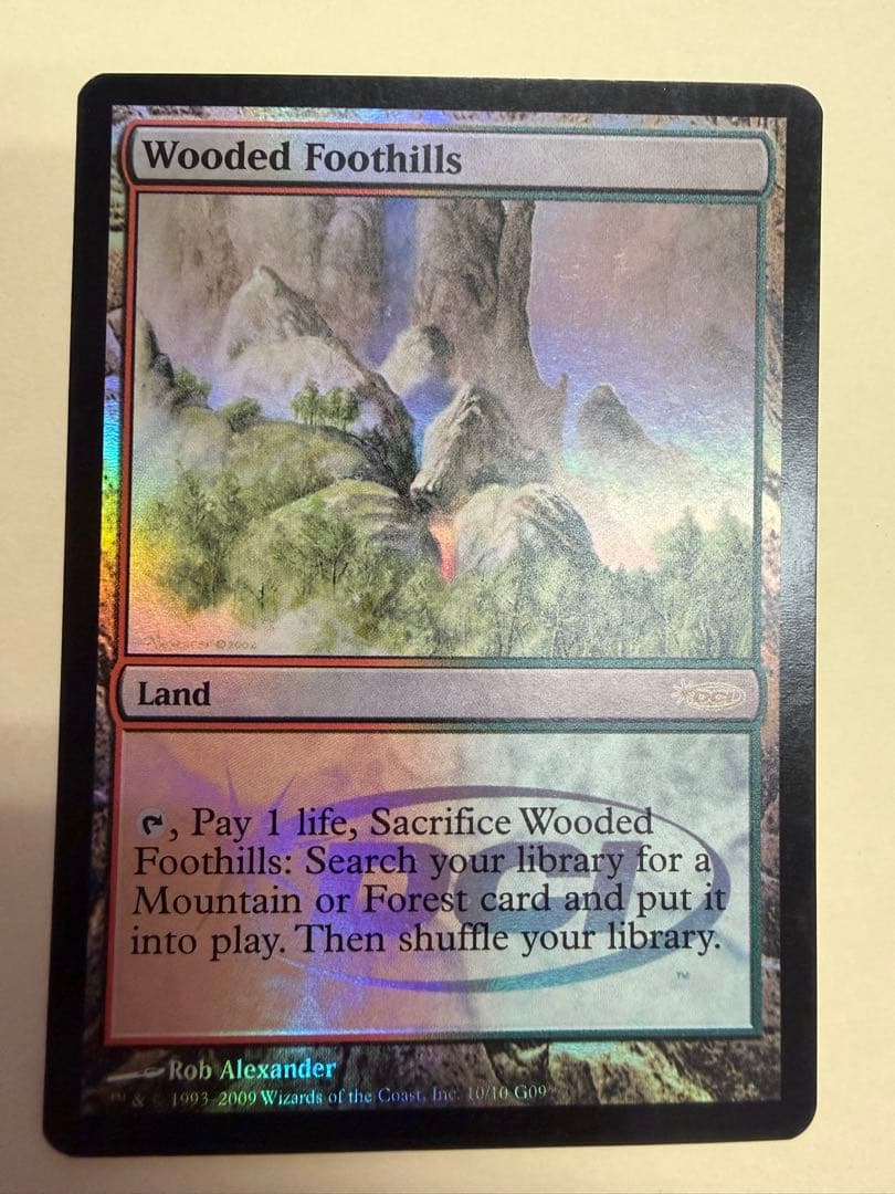Mtg Foil 樹木茂る山麓 ジャッジ褒賞 プロモ
