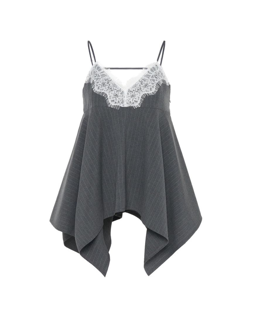 トップス HANDKERCHIEF HEM LACE CAMI TUNIC
