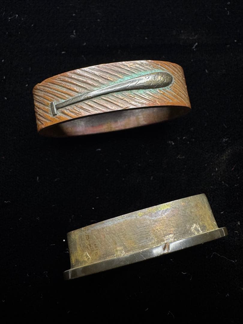 無銘 縁金 櫂図 赤銅 銅 拵 日本刀 刀装具 骨董 古美術 江戸時代