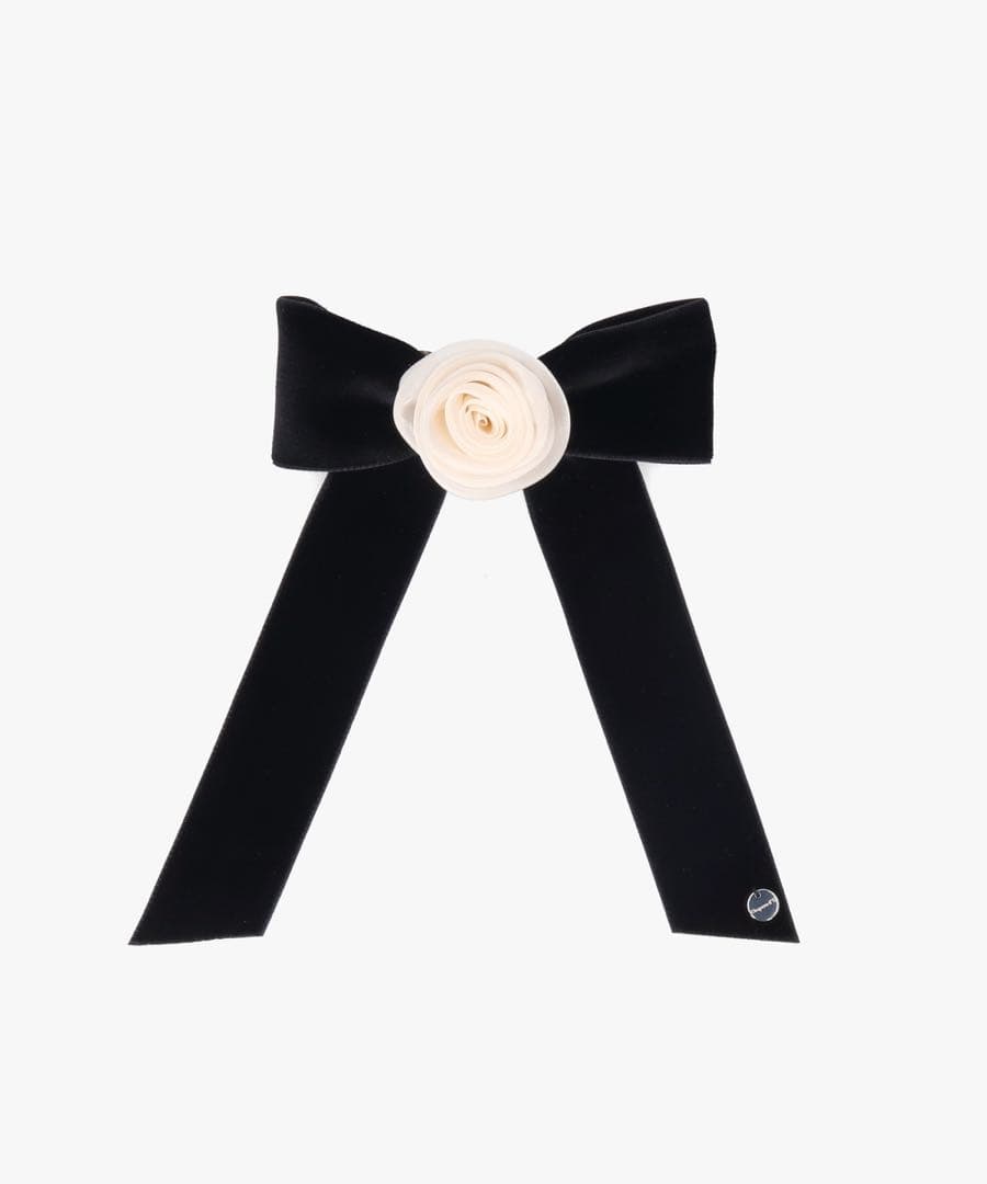 ヘアアクセサリー Chapeau d' O Rose Ribbon Barrette