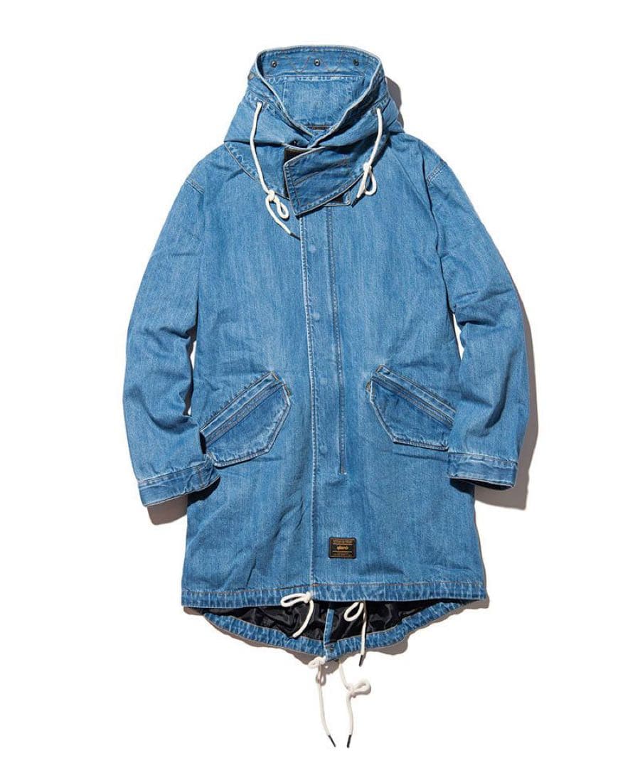 未使用に近い／Mサイズ／定価49500円／グラム glamb／デニムモッズコート