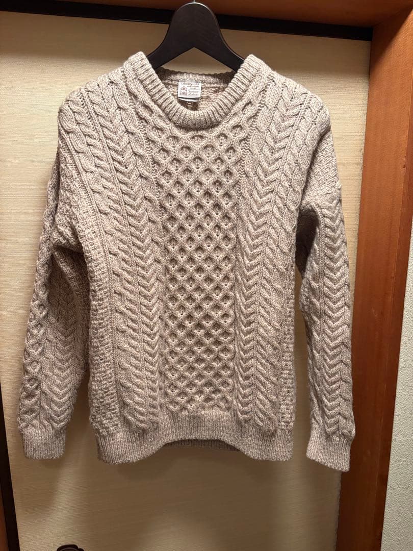 本日値下げ中❗️インバーアラン　ケーブルニット　アイルランド製