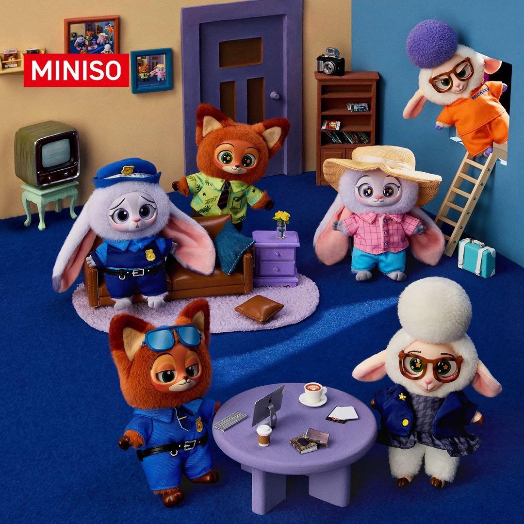 MINISO ディズニー　ズートピア　マスコット　ジュディ　ニック　警官 2点