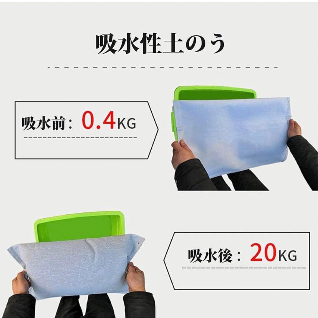 【防災用品】吸水性土のう 水だけでふくらむ土を使わない台風、大雨、浸水20pcs