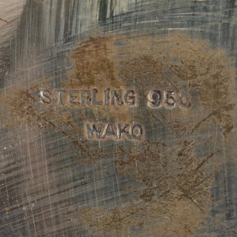 銀座和光水注トレーグラス6客銀製STERLING950約712g　KR7495B