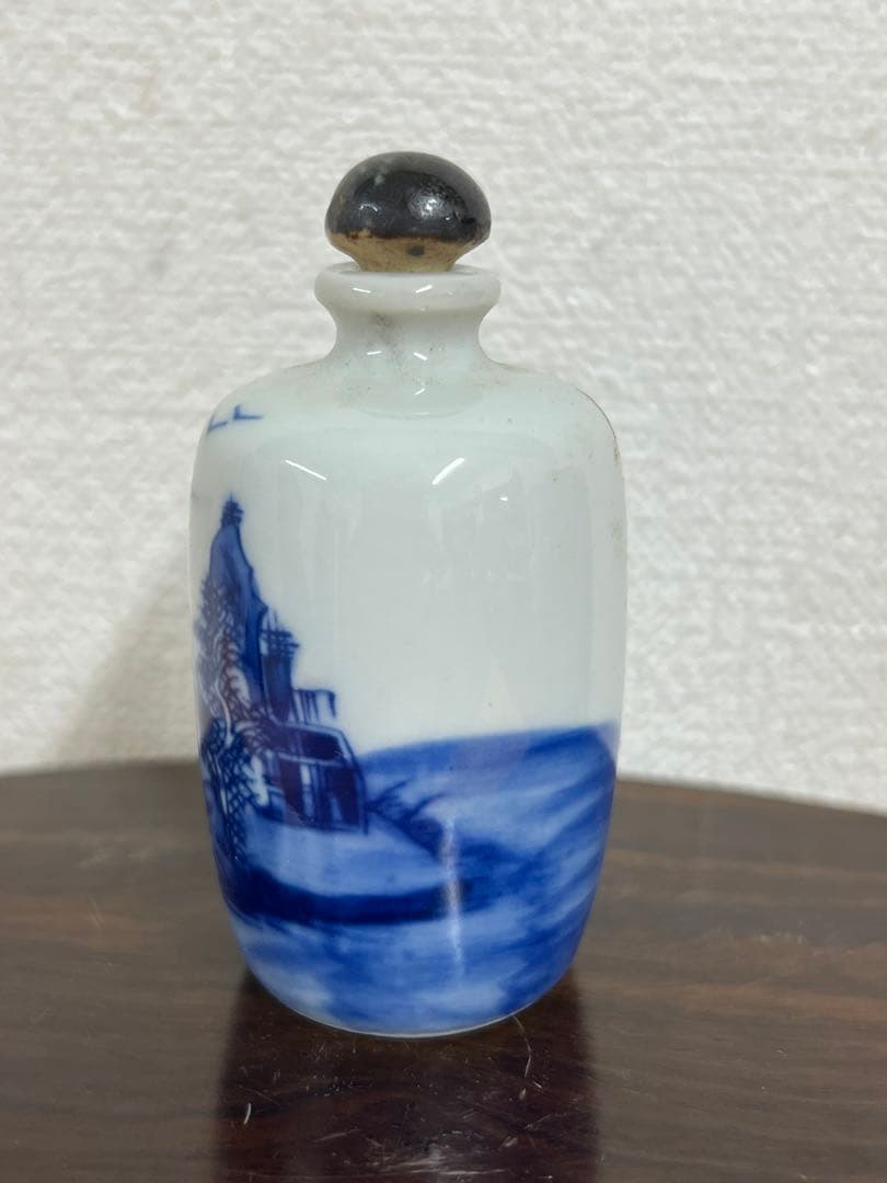 中国古美術　鼻煙壺　染付　倉庫整理品　H77-2