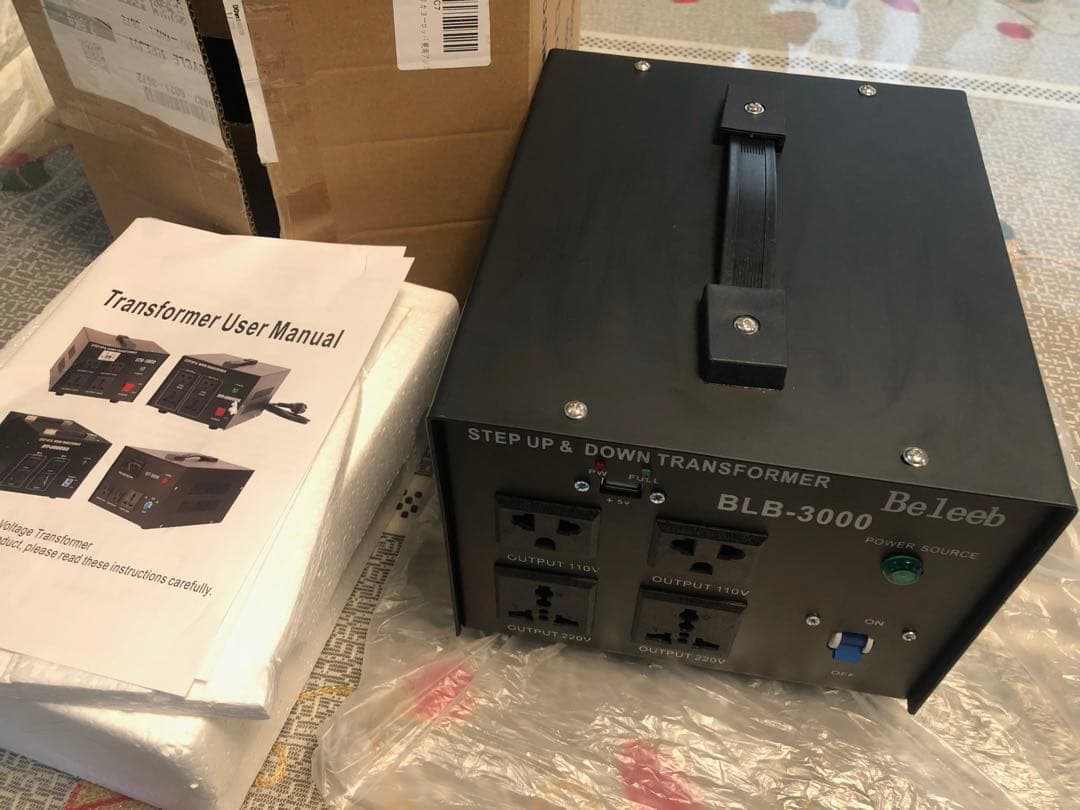 BLB-3000 変圧器 ステップアップ・ダウン 1回、2時間位使用のみ‼️