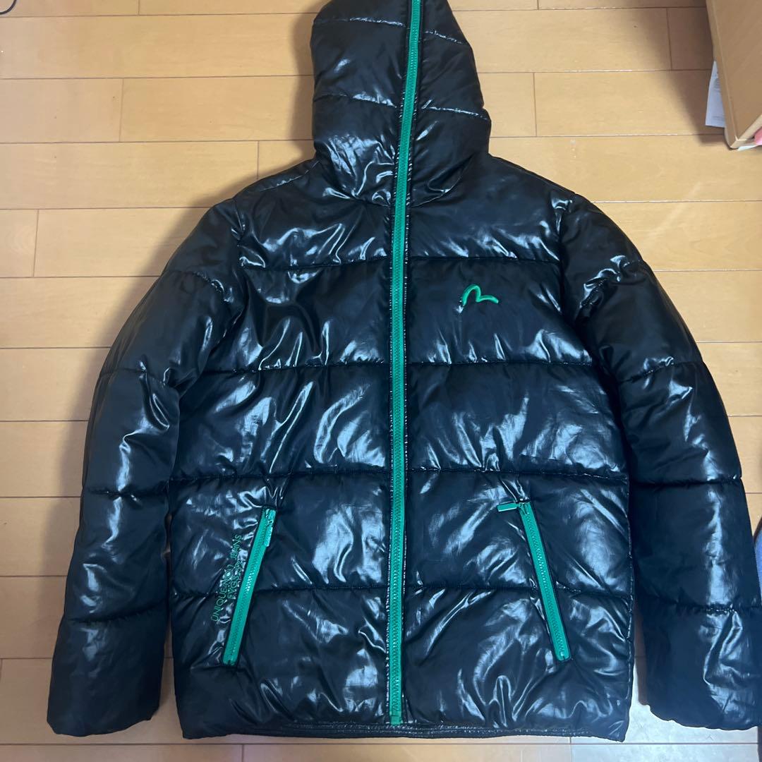 EVISU ダウンジャケット XL ブラック/グリーン