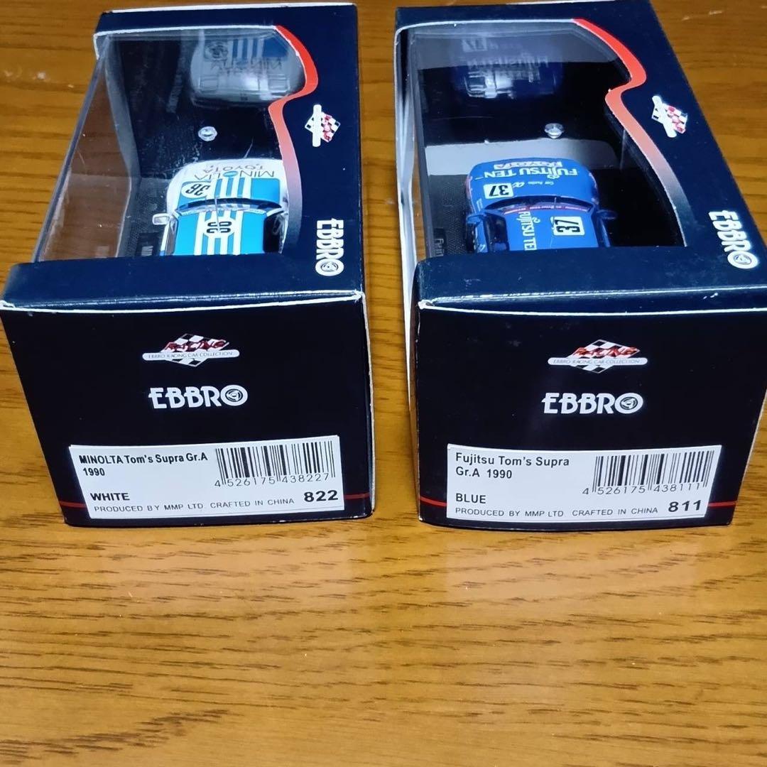 【2台】EBBRO エブロ　トムス　スープラ　Gr.A 1990 1/43