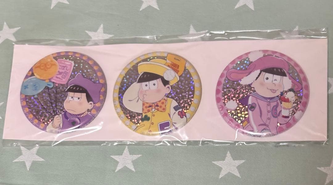 おそ松さん2期DVD連動購入特典缶バッジ(一松・十四松・トド松) ※レア品
