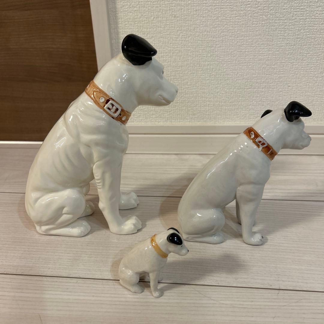 Victor ビクター犬　ニッパー　陶器置物　5匹