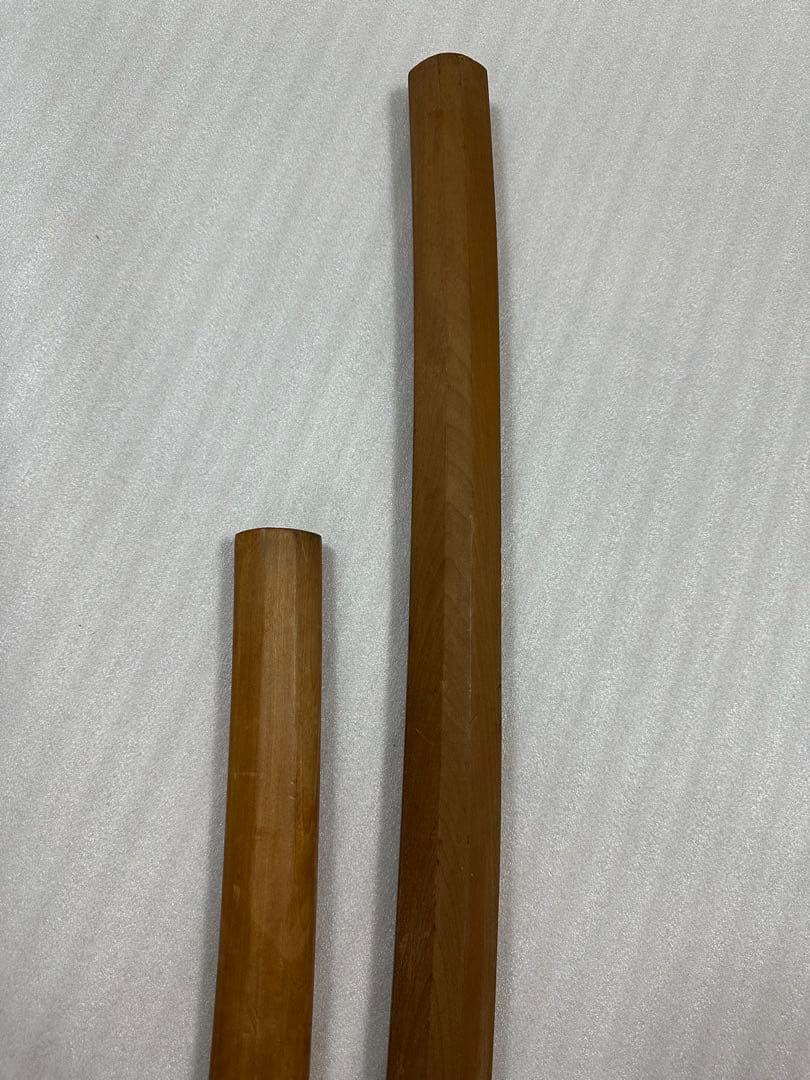 模造刀 白鞘 打刀 脇差 2点セット 鞘付き長さ約68/101cm 26A28