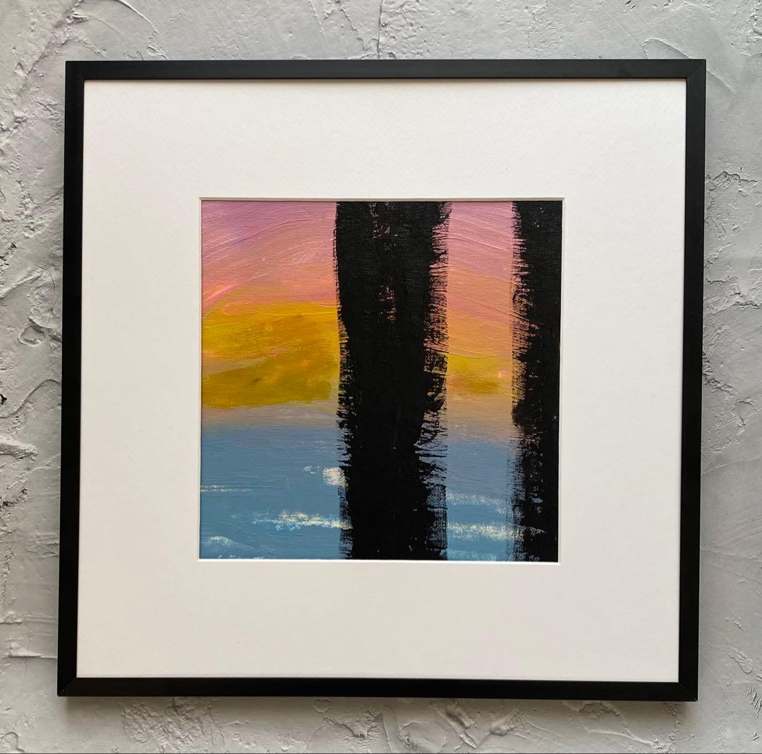 原画/抽象画/モダンアート/現代アート/アクリル画/BRIDGE sunset海