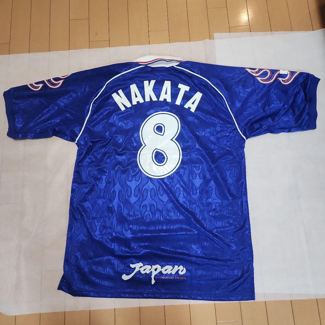 n*8様 98W杯 日本代表 炎 長袖ユニフォーム 中田英寿 #8 新品未使用タ
