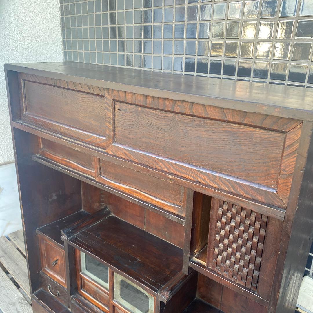 時代物 茶箪笥 水屋箪笥 骨董品 古家具 古民家 アンティーク家具 店舗什器