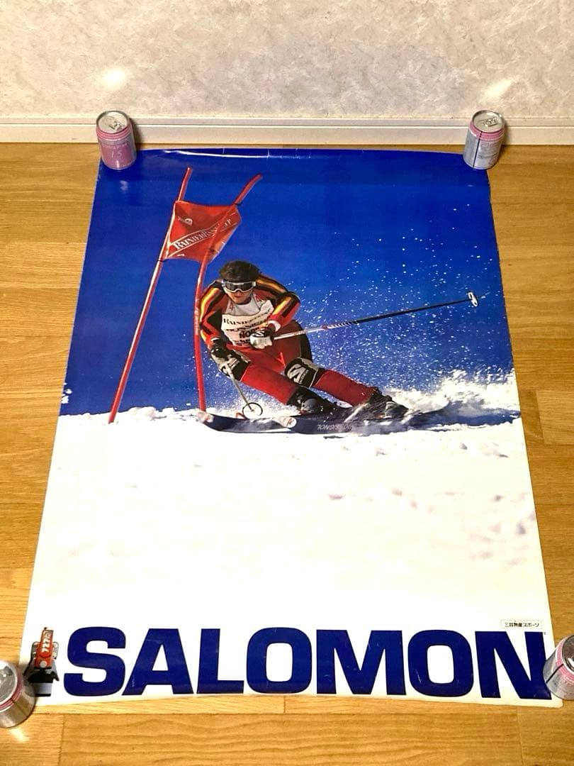 非売品 80年代 三井物産スポーツ サロモン スキー ポスター レトロ 当時物