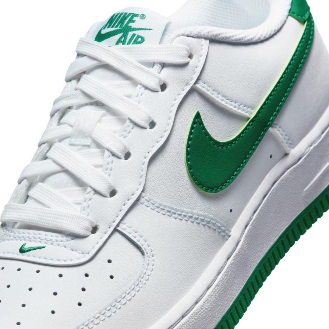 【新品25cm】NIKE｜エアフォース１GS｜ホワイト/グリーン