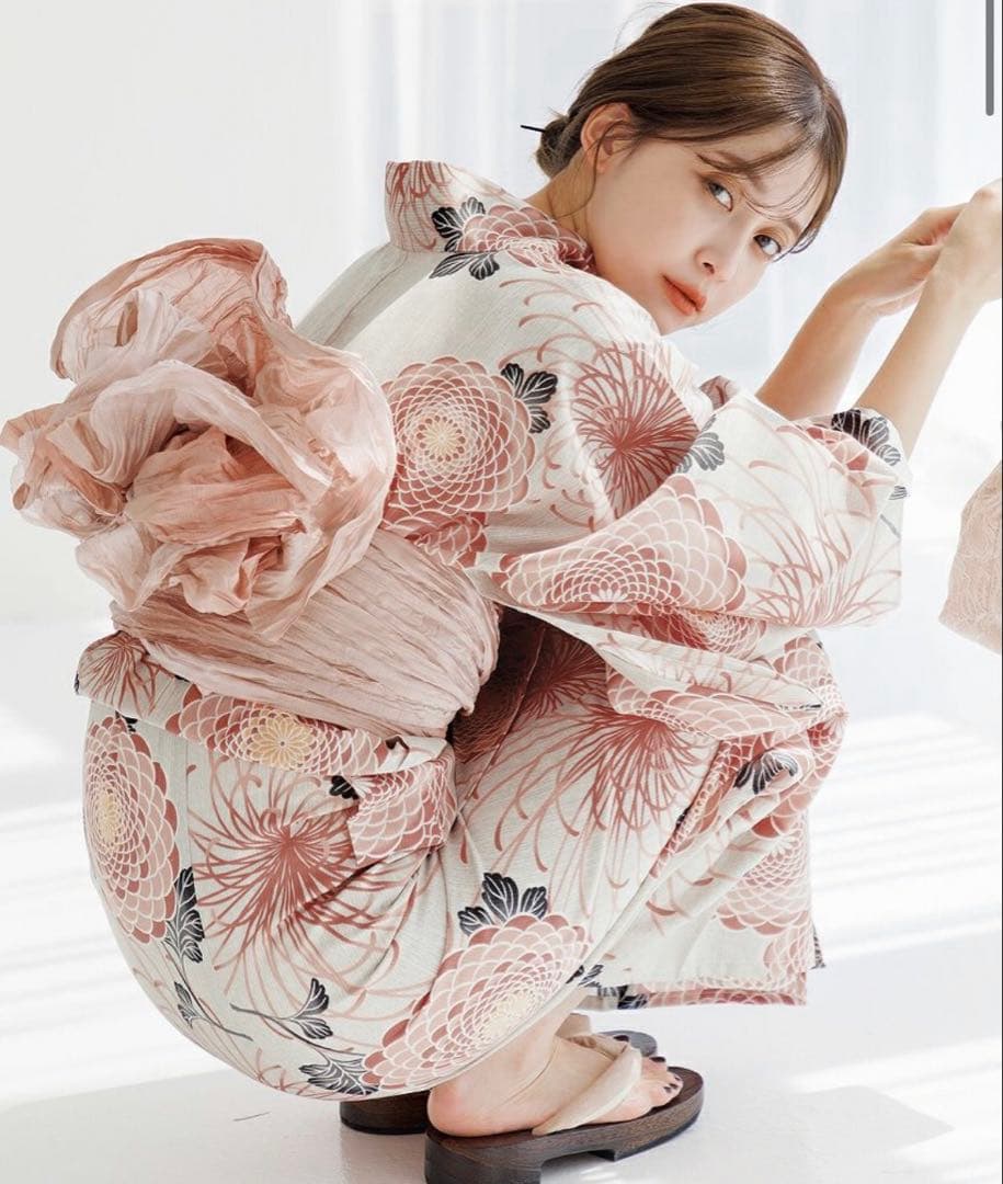 新品♡Ditaディータ♡はんなりオトナ浴衣５点セット♡繚乱桜花♡ピンク