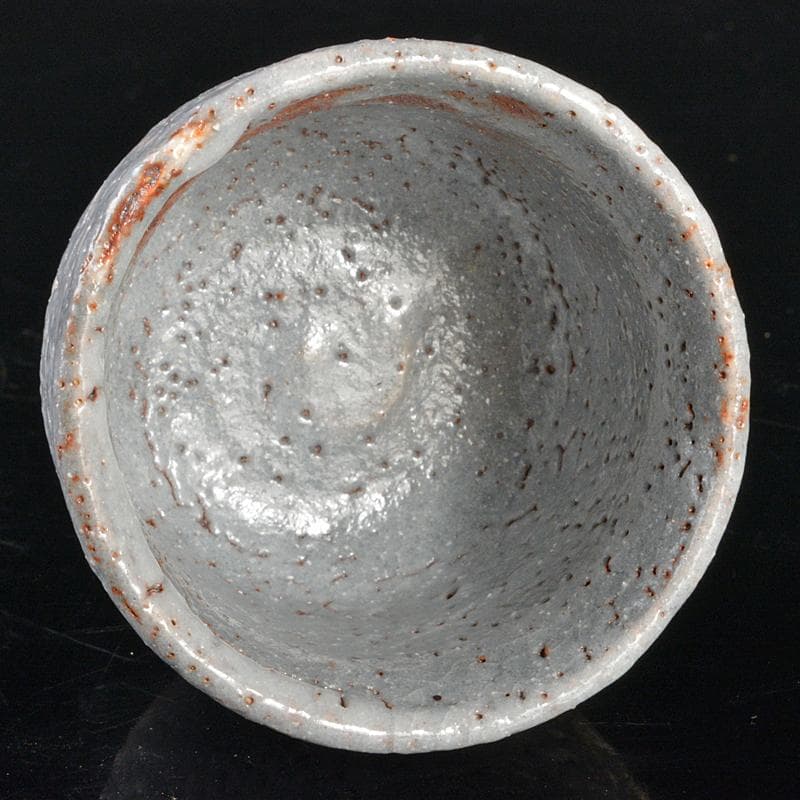 北大路魯山人作　鼠志野　盃　共箱　D　R6670