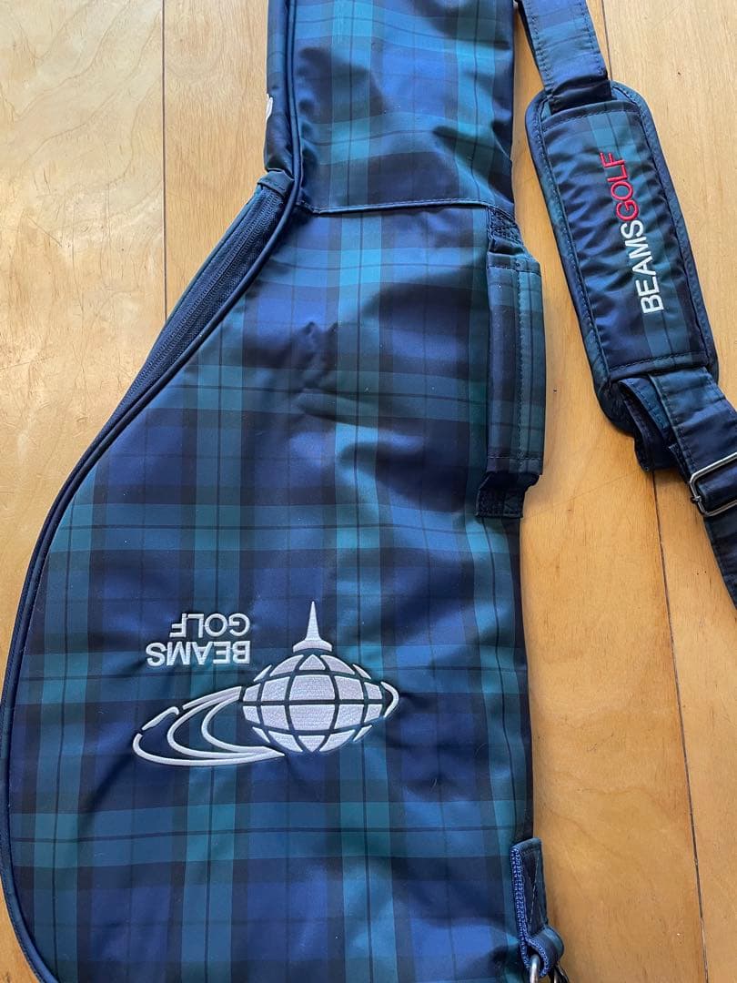 BEAMS GOLF ゴルフバッグ チェック柄 ネイビー
