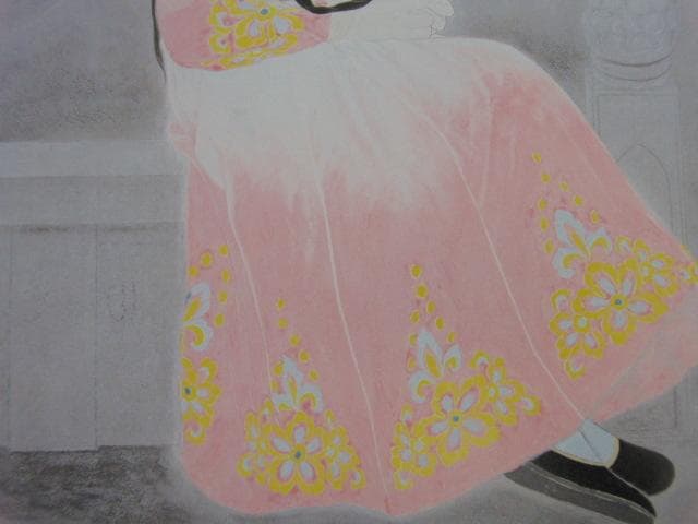 堀泰明、【踊り子】、希少な大判額装用画集より、美品、日本人画家