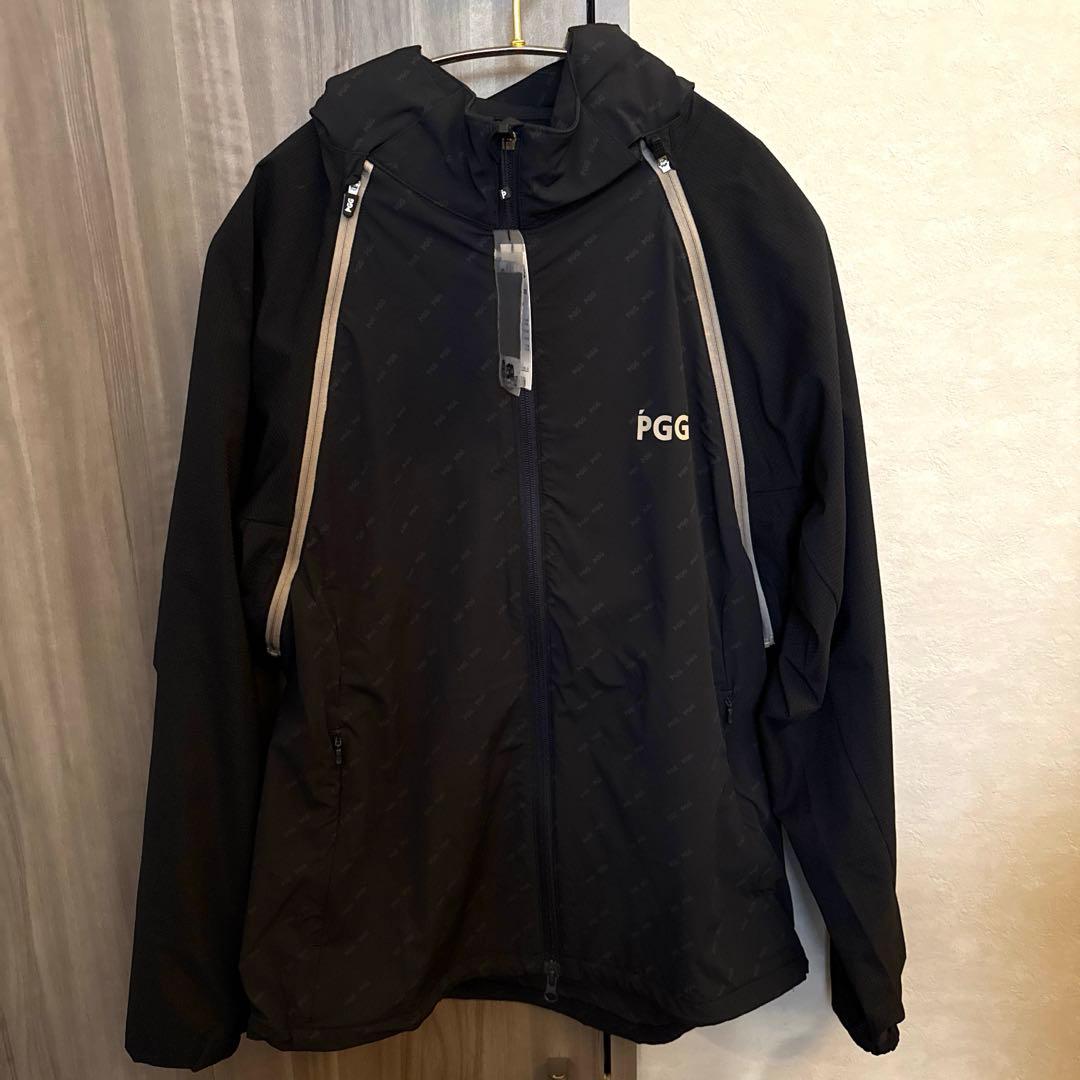 PGG ゴルフジャケット 黒 ナイロン　ゴルフウェア　パーリーゲイツ