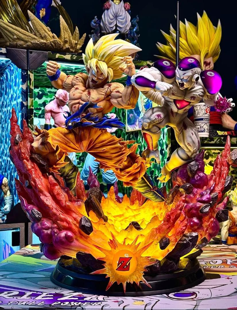 ドラゴンボール 超サイヤ人 VS フリーザ 彫刻フィギュア ガレージキット