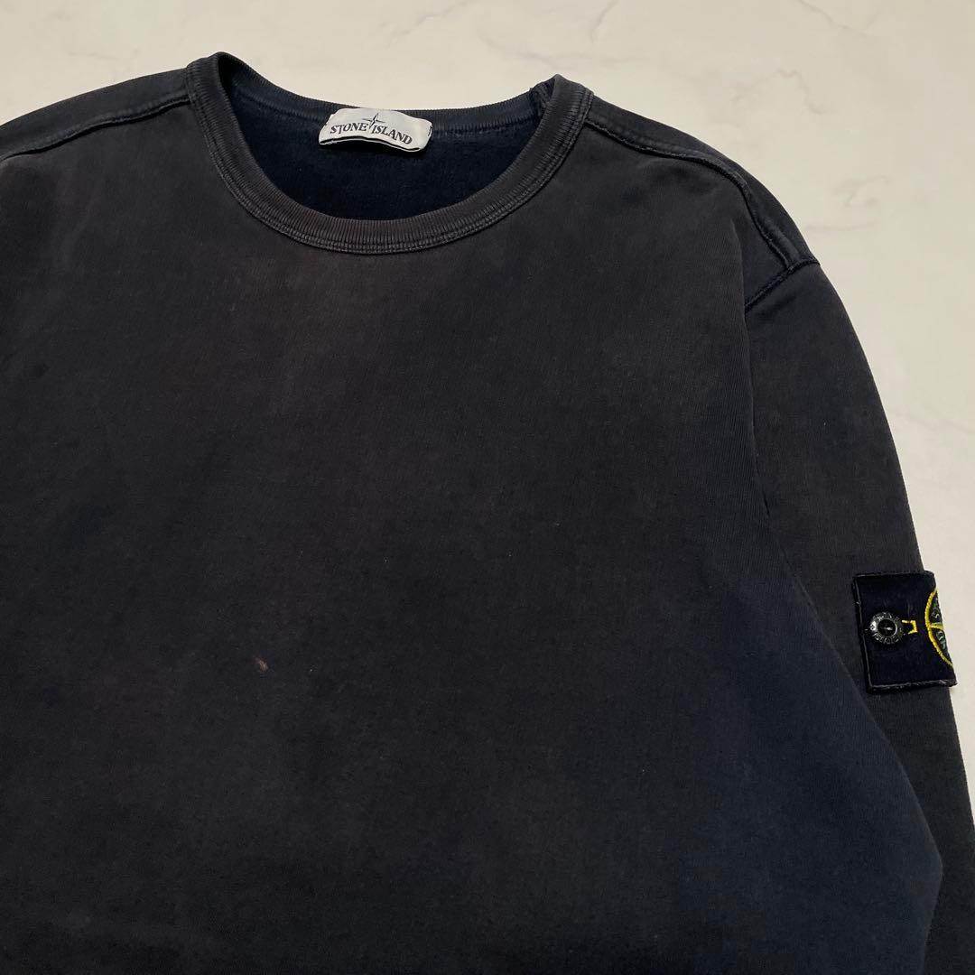 STONE  コットン　クルーネック　トレーナー　ブラック　XXL