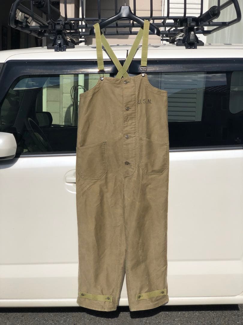 オリジナル 40s US NAVY デッキパンツ オーバーオール アメリカ海軍
