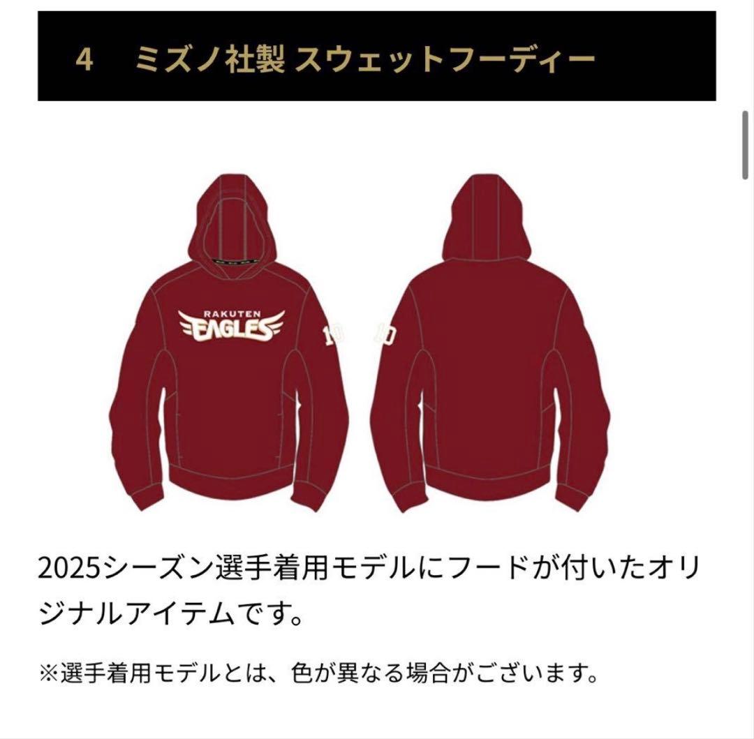 楽天イーグルス 選手仕様　テックススウェットパーカー　Lサイズ