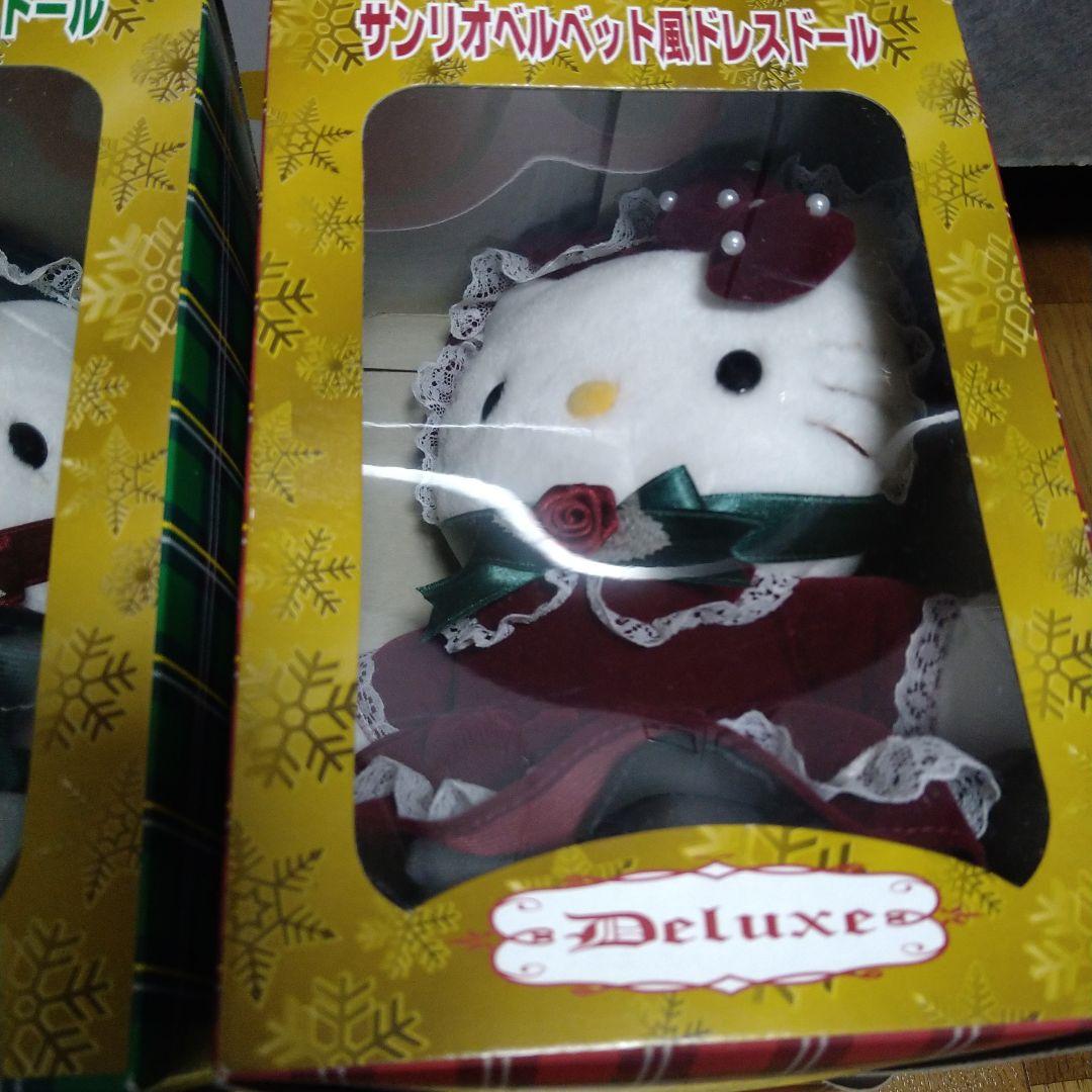 非売品新品　サンリオキティベルベット風ドレスドール　キティぬいぐるみ