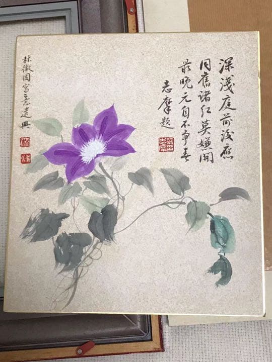 中国絵　肉筆