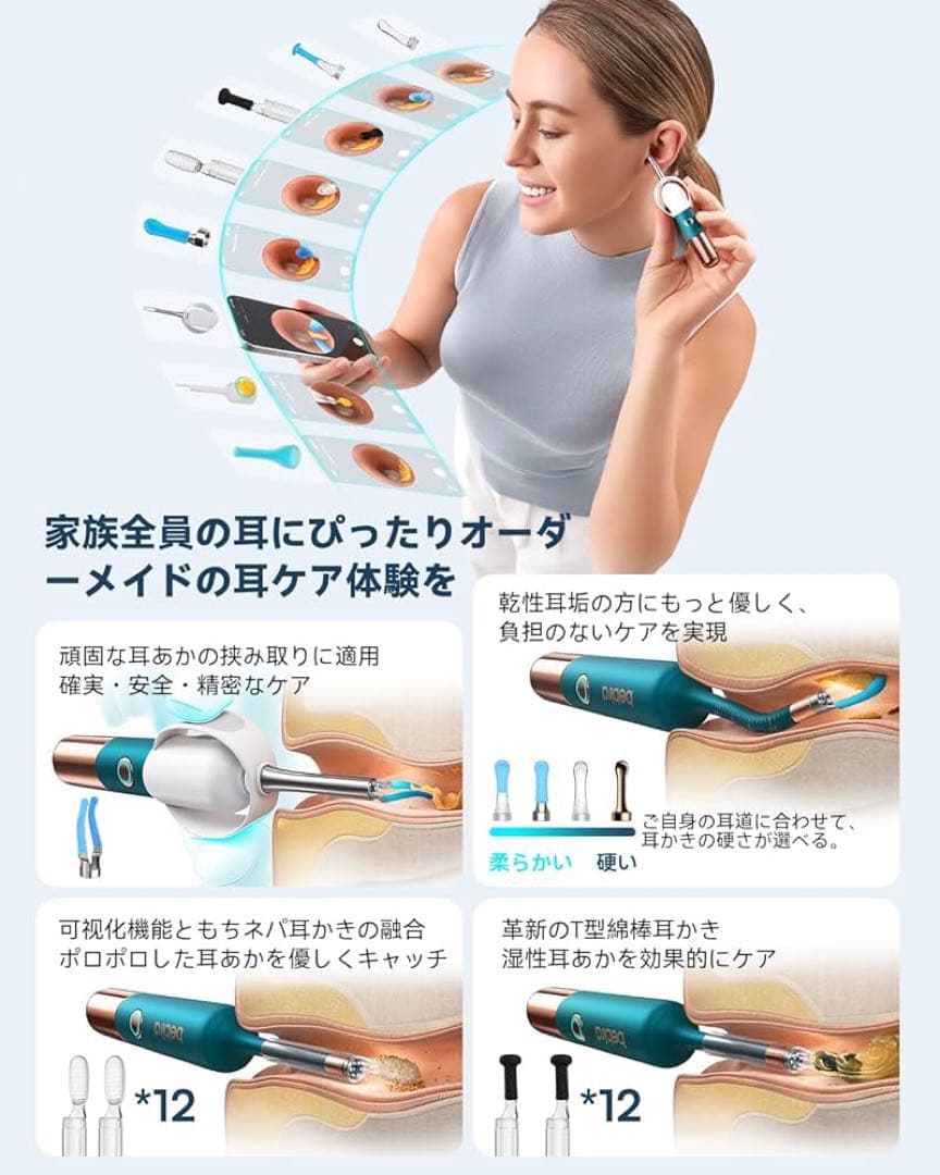 Bebird可視化耳かきUltra 5G WiFi高画質 家族用