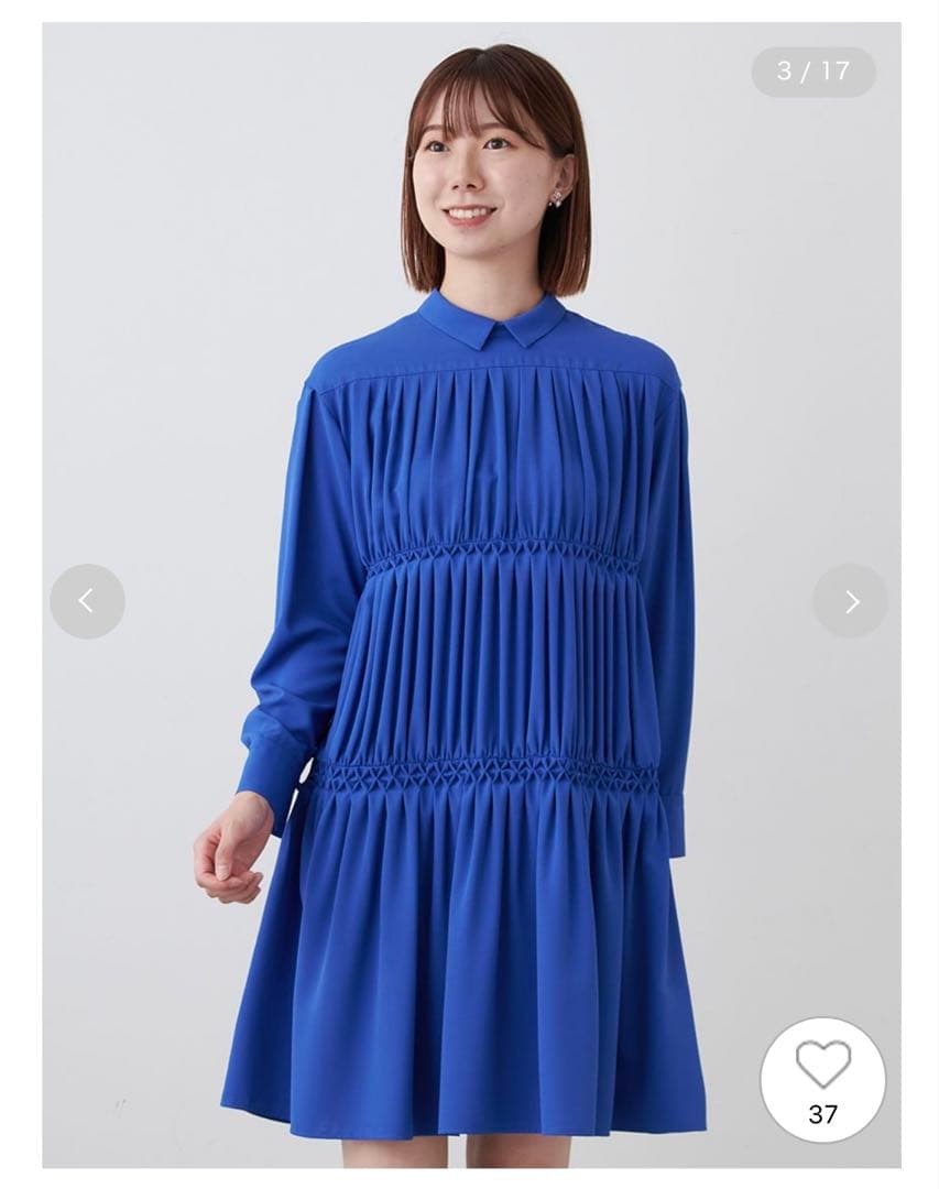 CELFORD HANAE MORIコラボ 衿付きティアードワンピース