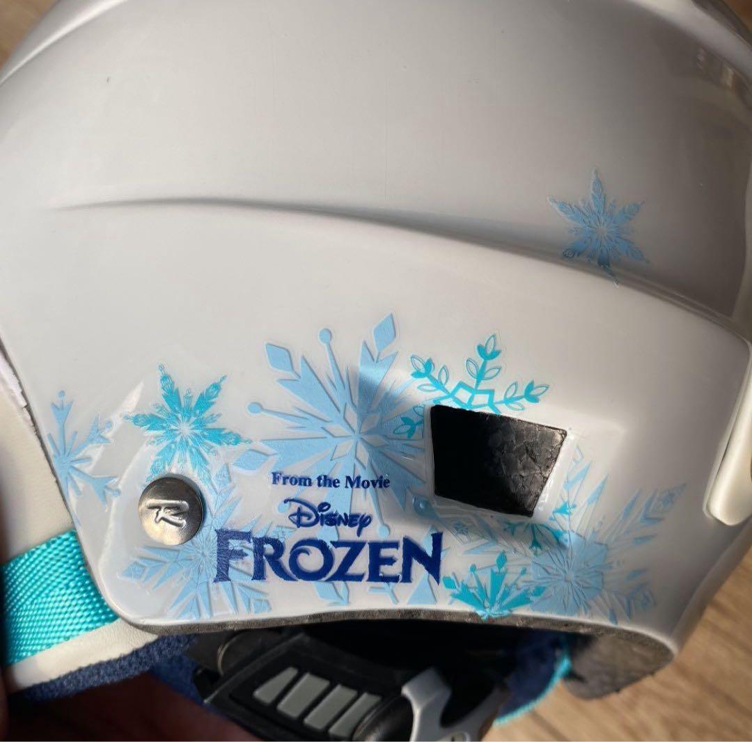 【美品】キッズ ロシニョール アナ雪ヘルメットゴーグルセット