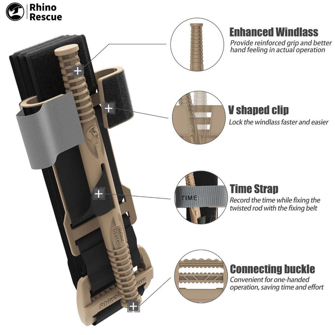 新品実物 米国FDA認証 RHINO TACTICAL 止血帯セット JSDF