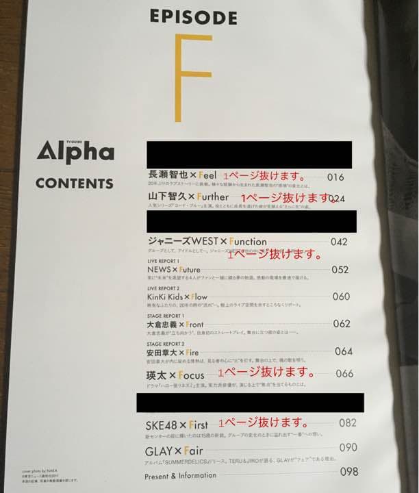 TVガイド Alpha 切り抜き