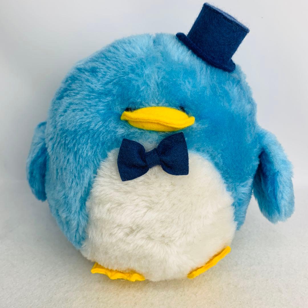 日本製　タキシードサム　ぬいぐるみ　レトロ　青　ブルー　サンリオ