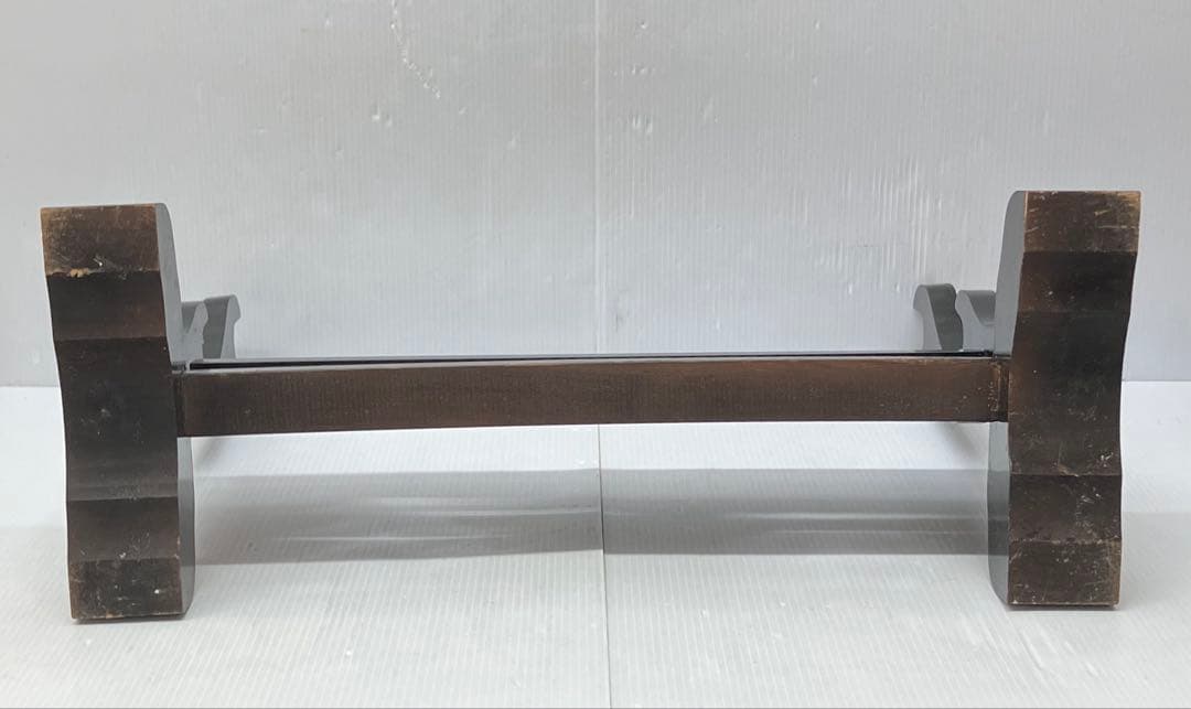 【 刀置き/刀掛け/木製 】透かし　置物 コレクション アンティーク 趣味