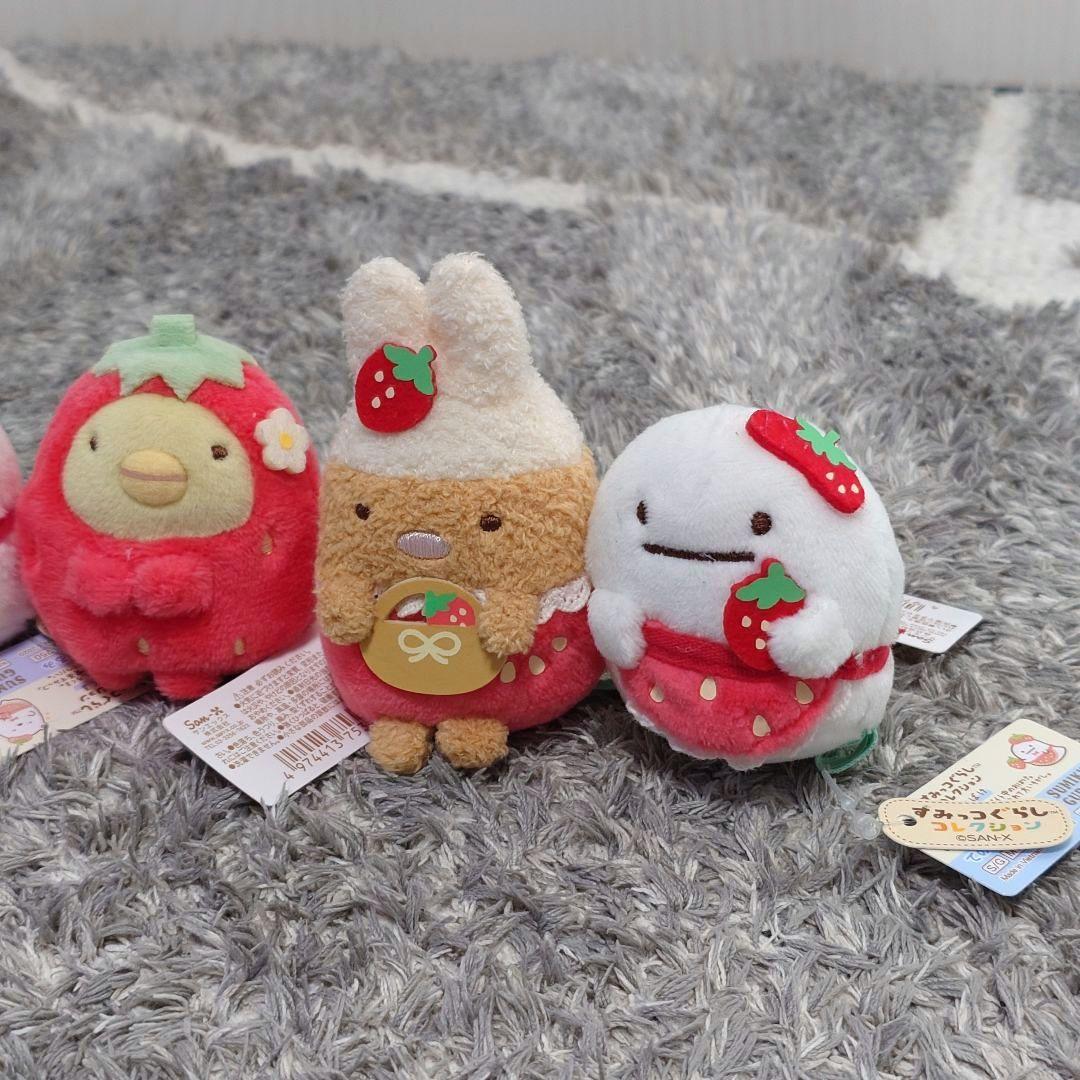 7点セット てのりぬいぐるみ 喫茶すみっコでいちごフェアテーマ すみっコぐらし